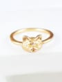 thumb Delicate 18K Gold Plated Cat Shaped Ring 1