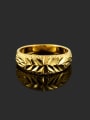 thumb Fashionable 24K Gold Plated Flower Pattern Copper Ring 1