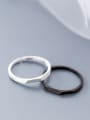 thumb Sterling silver matte minimalist free size ring 2