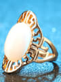 thumb Retro style Hollow Opal stone Alloy Ring 3