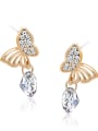 thumb Zinc Alloy With Gold Plated Fashion Butterfly Stud Earrings 0