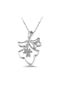 thumb Fashion Hollow Flowers Cubic Zirconias Copper Necklace 1