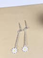 thumb Fashion Plumeria Flower Silver Earrings 2