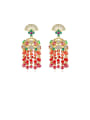 thumb Copper With Gold Plated Bohemia Tassel Drop Earrings 0