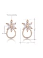 thumb Trendy Rose Gold Plated Flower Shaped AAA Zircon Two Pieces Jewelry Set 2