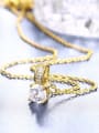 thumb 18K Gold Plated Geometric Shaped Zircon Necklace 1