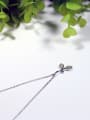 thumb Simple Little Green Stone Leaves Pendant 925 Silver Necklace 1