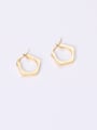 thumb Titanium With Gold Plated Simplistic Geometric Clip On Earrings 1