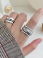 thumb 925 Sterling Silver With Vintage Weave Lines Free Size Rings 3