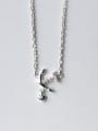 thumb Exquisite Arrow Shaped Rhinestone S925 Silver Necklace 0