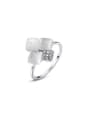 thumb Women Elegant Square Shaped Opal Ring 0