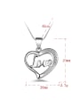 thumb Fashion Heart LOVE Pendant Copper Necklace 3