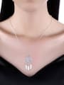 thumb Fashion Hollow Round Feathers Necklace 1