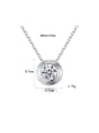 thumb Sterling silver with 3A zircon minimalist round necklace 3