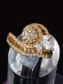 thumb Women Shimmering 18K Gold Plated Geometric Zircon Ring 1