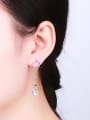 thumb Women Square Shaped Zircon Earrings 1