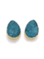 thumb Tiny Water Drop shaped Natural Crystal Stud Earrings 3