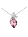 thumb Exquisite Rhombus austrian Crystal Shiny Dragonfly Alloy Necklace 0