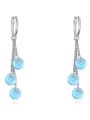 thumb Simple Little Round austrian Crystals Alloy Earrings 2
