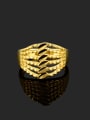 thumb Exquisite 24K Gold Plated Hollow Geometric Shaped Ring 1