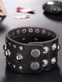 thumb Personalized Artificial Leather Silver Plated Bracelet 2