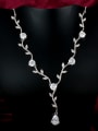 thumb High Quality Water Drop Shaped 4A Zircon Necklace 1