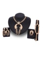 thumb Alloy Imitation-gold Plated Fashion Rhinestones Exaggerated Four Pieces Jewelry Set 0