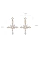 thumb Alloy With Gold Plated Personality Cross Drop Earrings 3