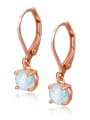 thumb Western Style Opal Stones Hook Earrings 0