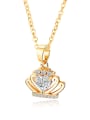 thumb Copper With Gold Plated Personality Crown Necklaces 0
