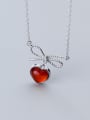 thumb 925 Sterling Silver With Platinum Plated Cute Heart Locket Necklace 1