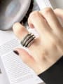 thumb Pure silver retro neutral free size ring 1
