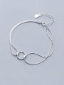 thumb 925 Sterling Silver With Platinum Plated Fashion Double layer ring Bracelets 0