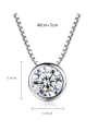 thumb Sterling Silver classic AAA zircon Mini Necklace 3