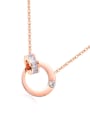 thumb Stainless Steel With Rose Gold Plated Fashion Round Necklaces 2