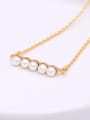 thumb Women Creative Geometric Artificial Pearl Necklace 1