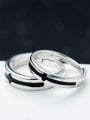 thumb S925 Silver Glue Couple Simple Ring 1