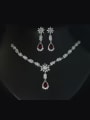 thumb Luxury AAA Zircon Two Pieces Set 0