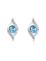 thumb Simple Oval austrian Crystals Alloy Stud Earrings 0