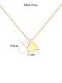 thumb 925 Sterling Silver with  Glossy  Simplistic Triangle Necklaces 4