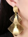 thumb Women Exquisite 18K Gold Geometric Shaped Stud drop earring 1