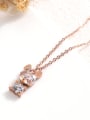 thumb Stainless Steel With Rose Gold Plated Cute Bobbi bear Necklaces 2