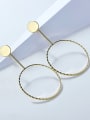 thumb All-match 18K Gold Plated Round Shaped Stud Earrings 2