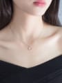 thumb S925 Silver Moon Irregular Full zircon Short Necklace 1