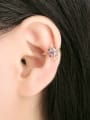 thumb Copper With  Cubic Zirconia Trendy snowflake Stud Earrings 1