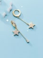 thumb 925 Sterling Silver With Gold Plated Simplistic Star Clip On Earrings 0