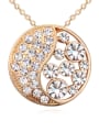 thumb Fashion Cubic austrian Crystals Round Pendant Alloy Necklace 3