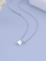 thumb White Square Necklace 0