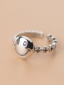 thumb 925 Sterling Silver With Antique Silver Plated Cute Smiley Free Size Rings 1