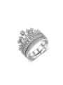 thumb High-grade Crown Shaped Rhinestones Ring Set 0